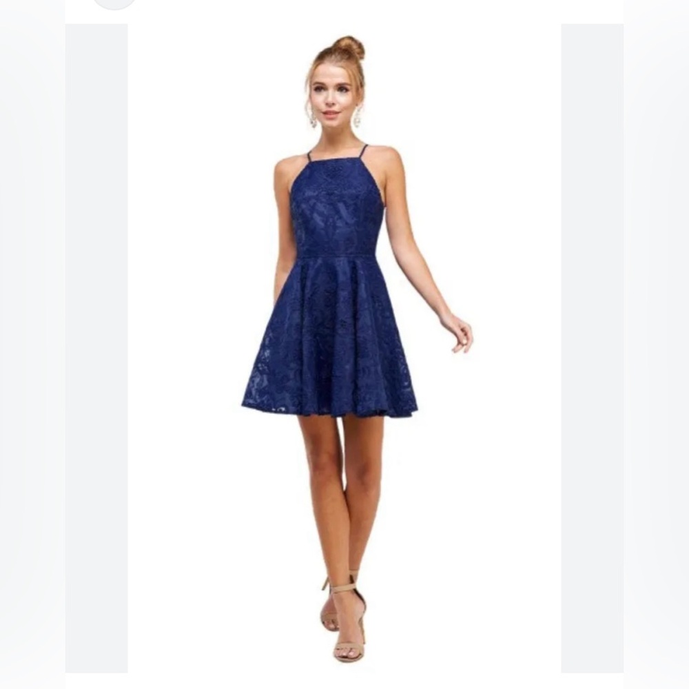 Rue21 Blue Halter A-Line Mini Dress….667